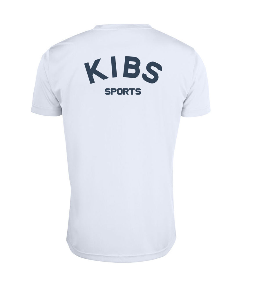 Kinder Active-T-Shirt mit KIBS-Logo Weiß 6-8 Jahre (120)
