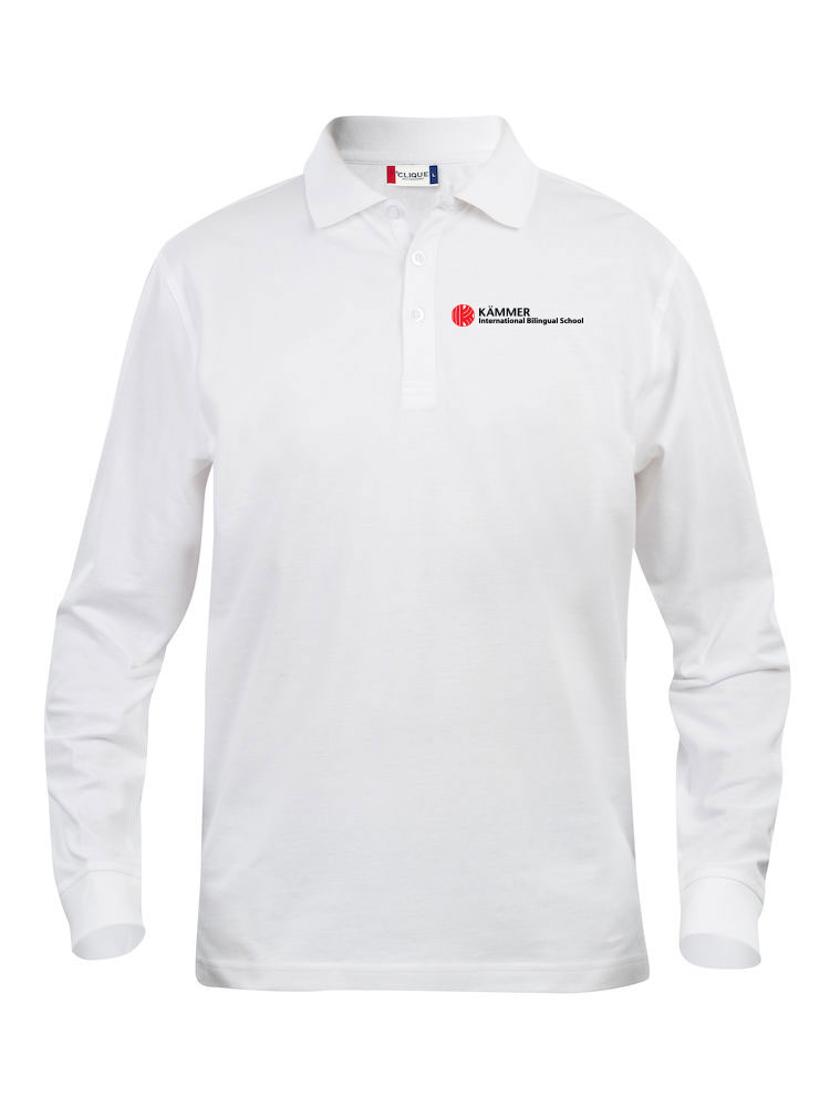 Poloshirt langarm mit KIBS-Logo Weiß XS